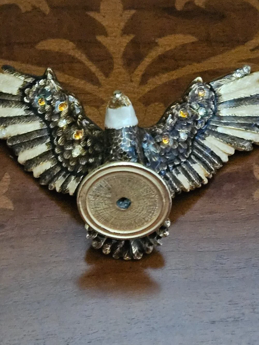 RARE VINTAGE JAY STRONGWATER EAGLE LINCOLN WASHINGTON DESK FIGURINE OBJET